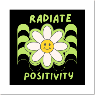 Radiate Positivity Cute Smiley With Positive and happy vibes Posters and Art